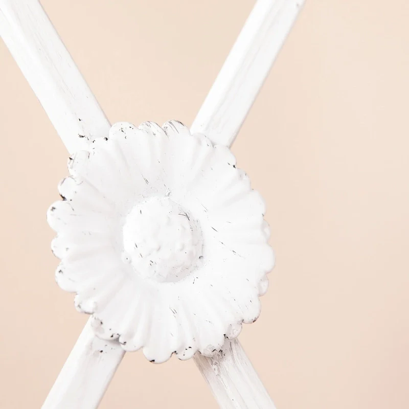 White Metal Hall Tree Coat Rack