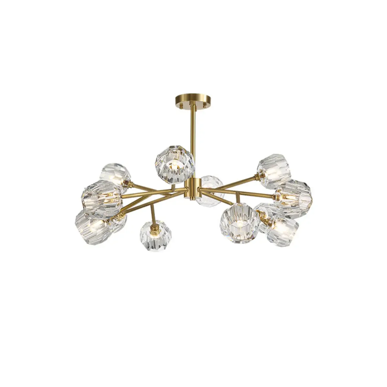 Modern Gold Globe Crystal Sputnik Chandelier