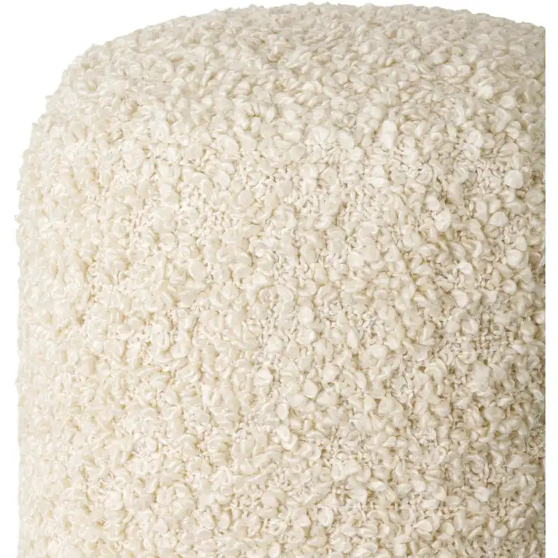 Mohave Shaggy Boucle 18-inch Tall Polyester Pouf