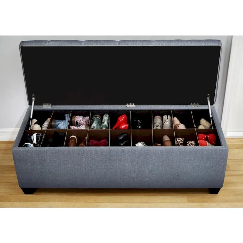 Bay Blue Secret Shoe Storage Bench