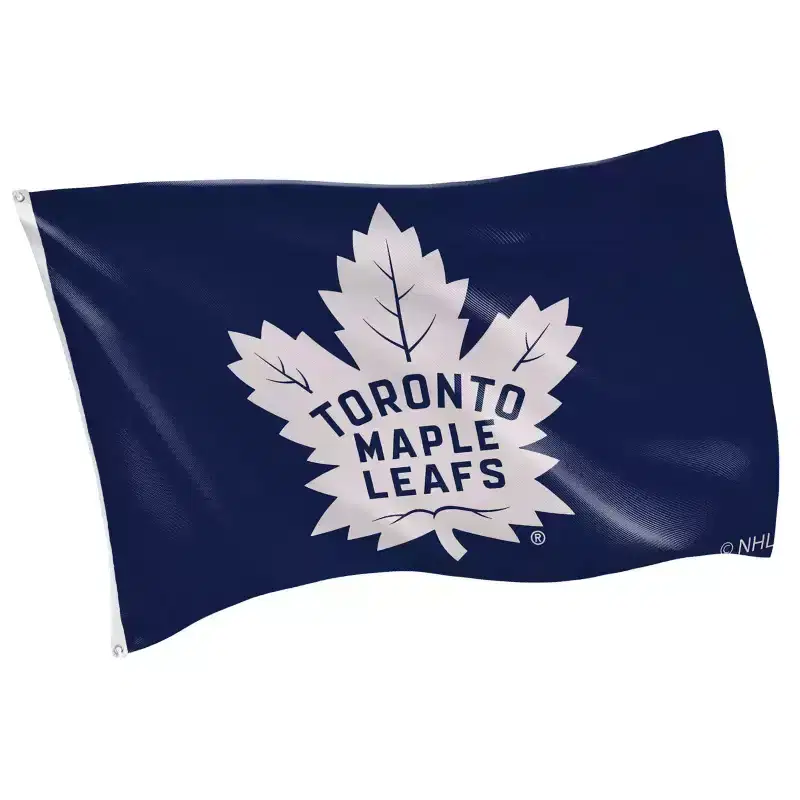 NHL Toronto Maple Leafs 3' x 5' Outdoor Durable Flag with Grommets, Heavy Duty Flag & Banner for Outdoor Garden Patio, Indoor Wall Decor Flag