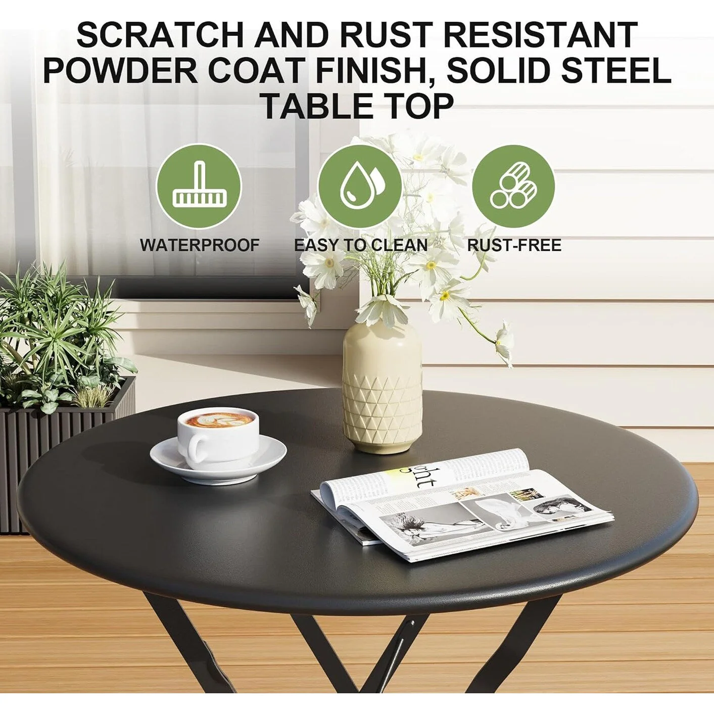 3 Pieces Patio Bistro Sets