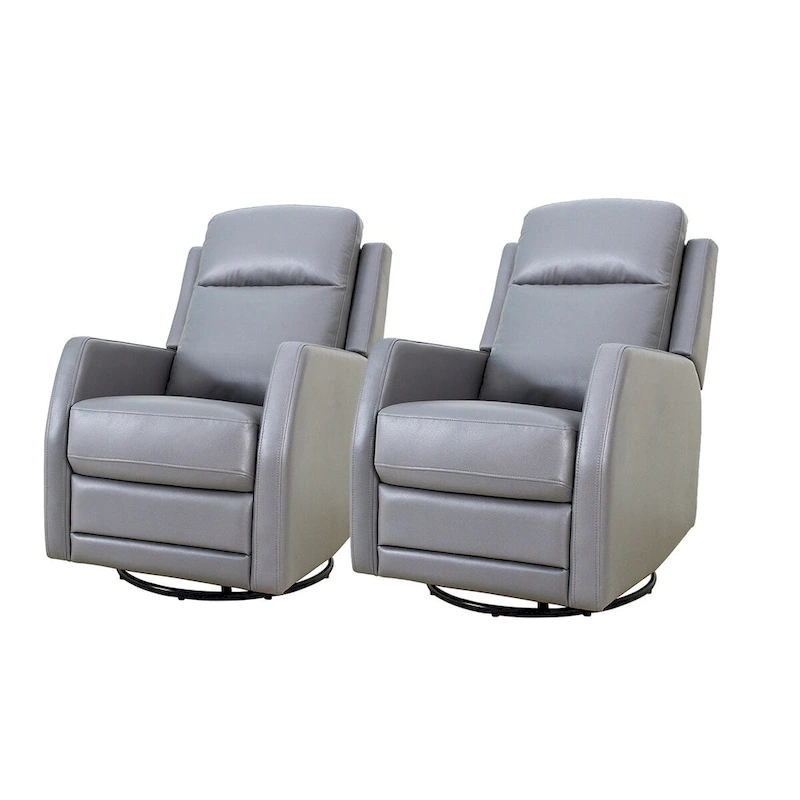 Esteban Swivel Recliner with Tufted Back Set of 2 by HULALA HOME