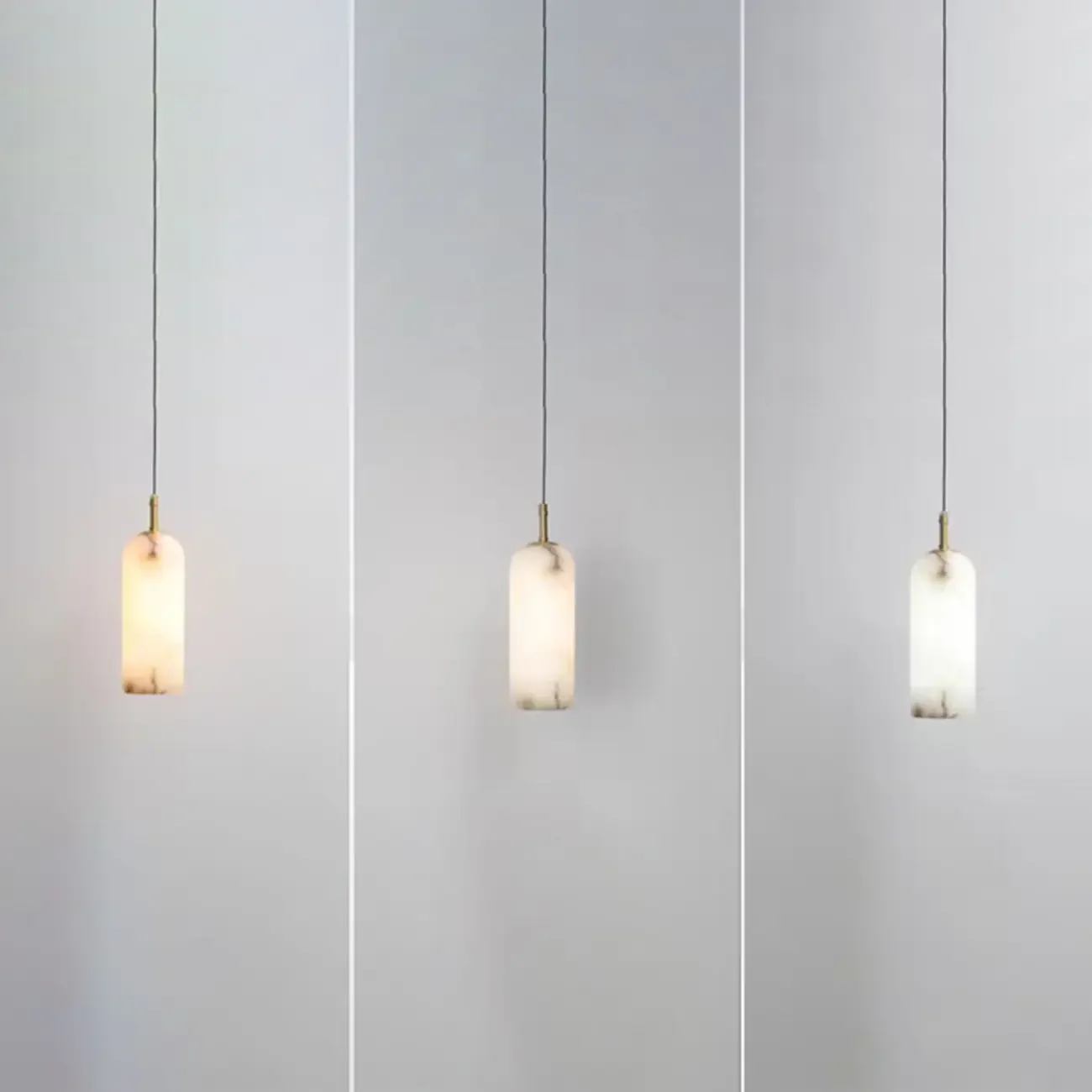 Modern Gold Globe Alabaster Kitchen Pendant Lighting