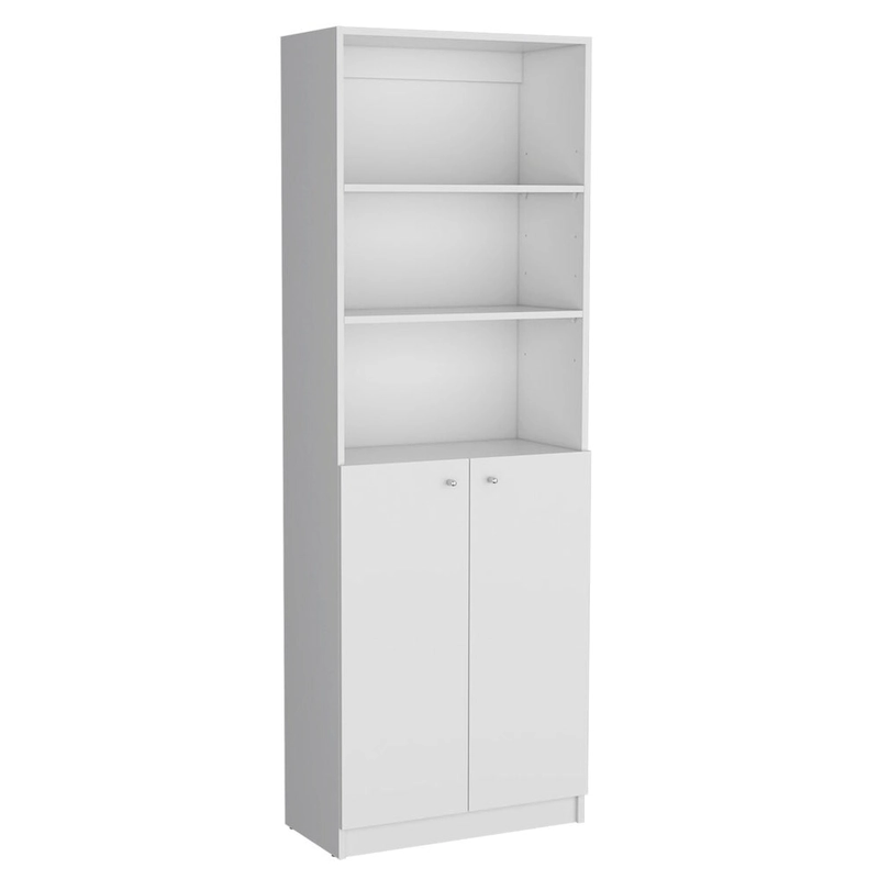 Kenyon 3pc Set 74 Wide 5-Shelf and Cabinet Bookcase