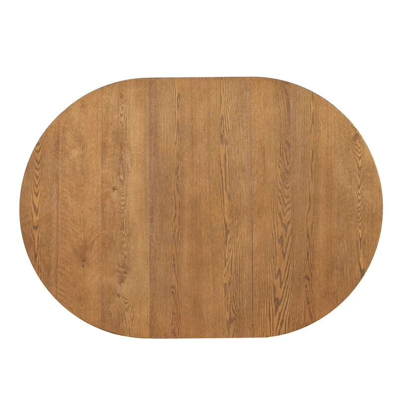 Modern Style 5-Piece Extendable Round Dining Table Set with Removable Leaf and Upholstered Dining Chairs