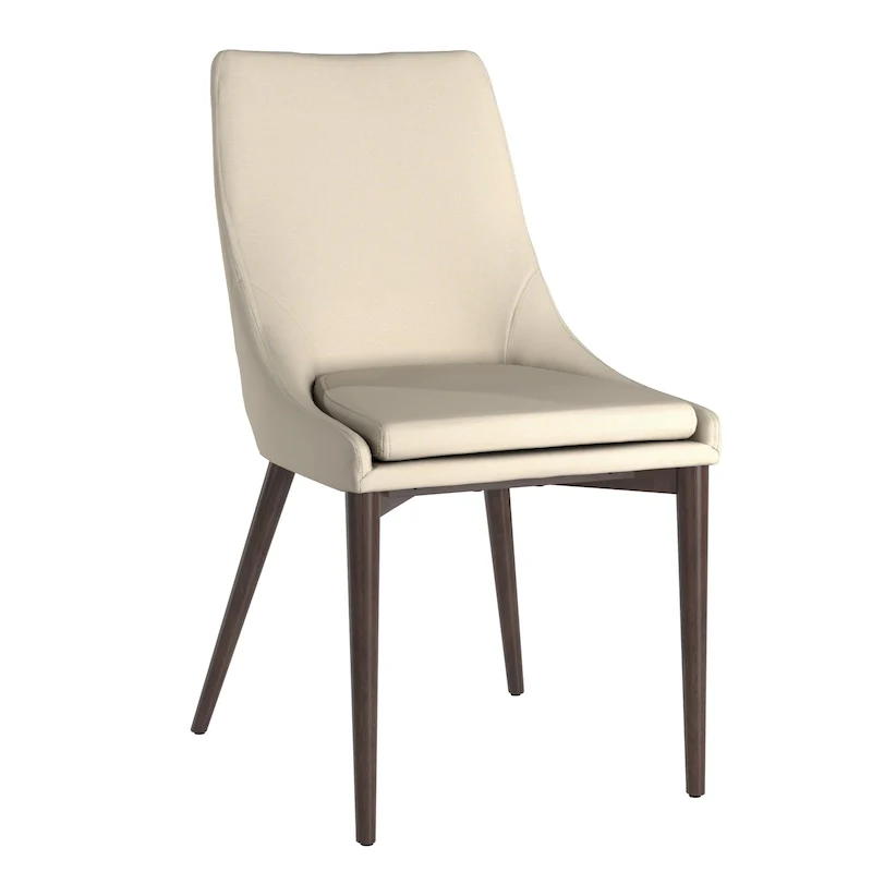 Mid-Century Barrel-Back Linen Dining Chairs with Tapered Legs – Dark Grey / Grey / White