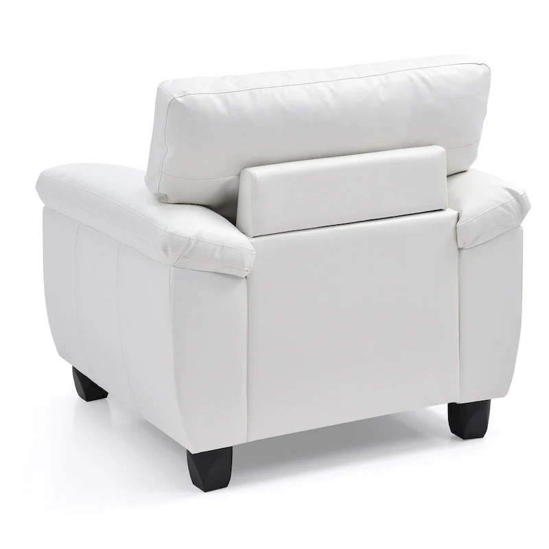 Faux Leather Tufted Accent Chair