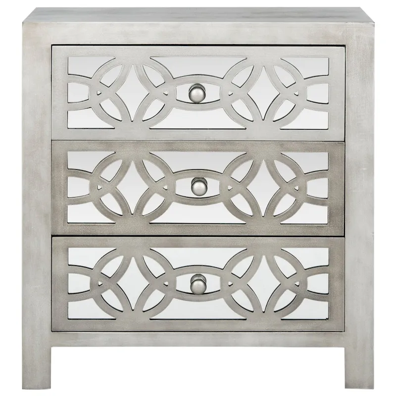 Nairne Grey 3-Drawer Chest - 26Wx12Dx28H