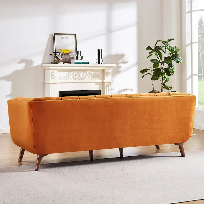Modern Chesterfield Velvet Living Room Couch