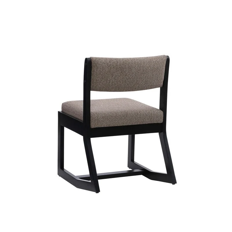 Clyde Solid Wood Black Sled Base Accent Chair