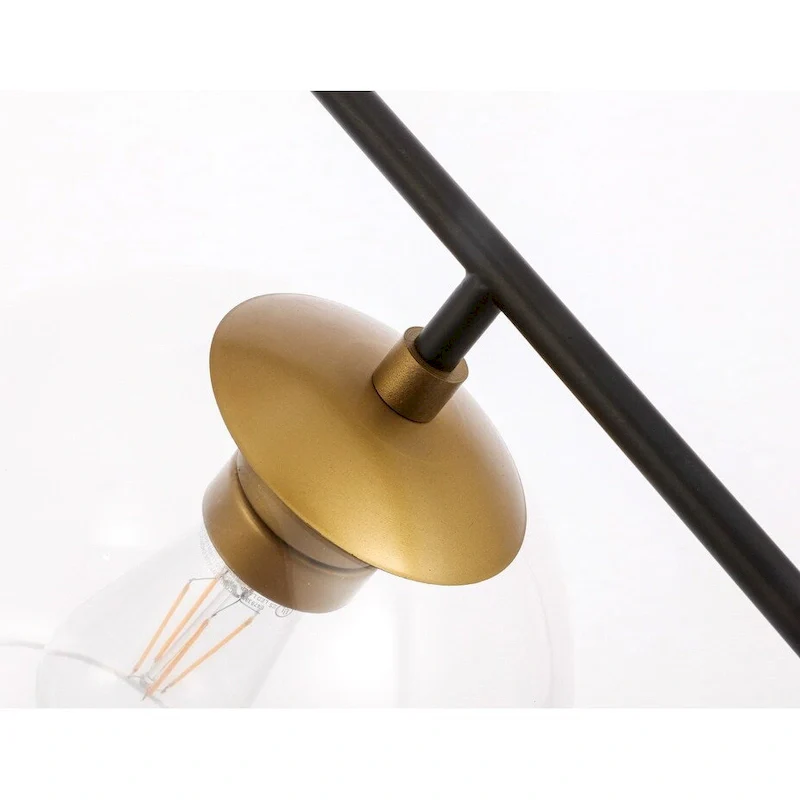 Bastina 10-Inch 1-DownLight Clear Glass Pendant