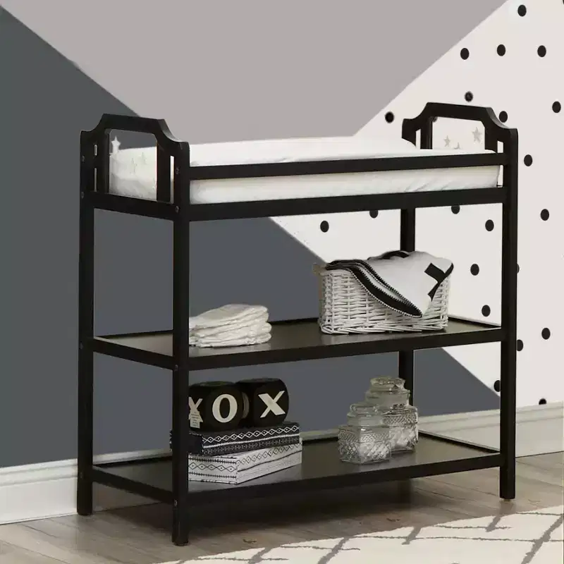 Whisen Baby Changing Table, Safe, Crib-Coordinating & Long-Lasting Versatility - Black