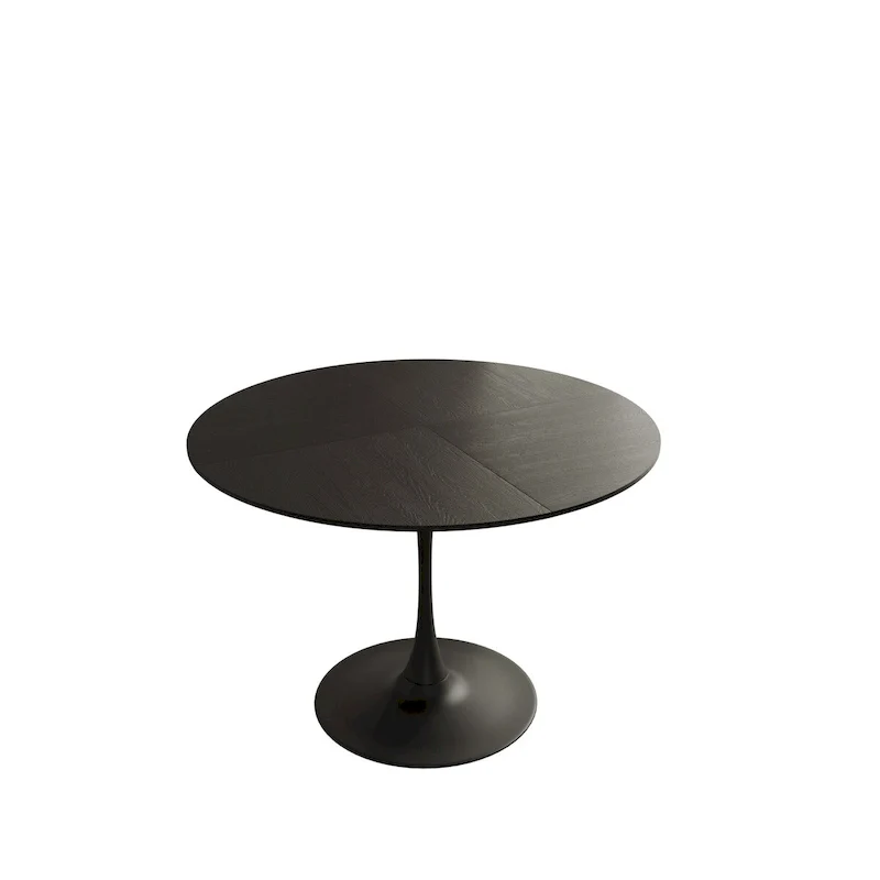 Modern Round Dining Table,with Metal Base