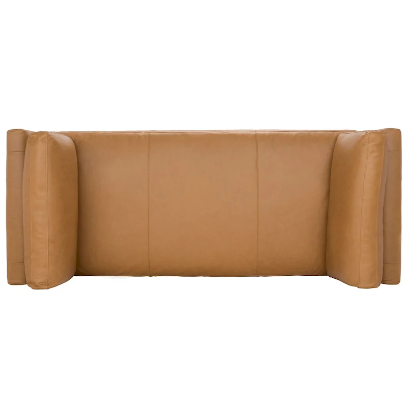 SAFAVIEH Couture Shirl Leather Bench - 81 In W x 32 In D x 34 In H - 81Wx32Dx34H