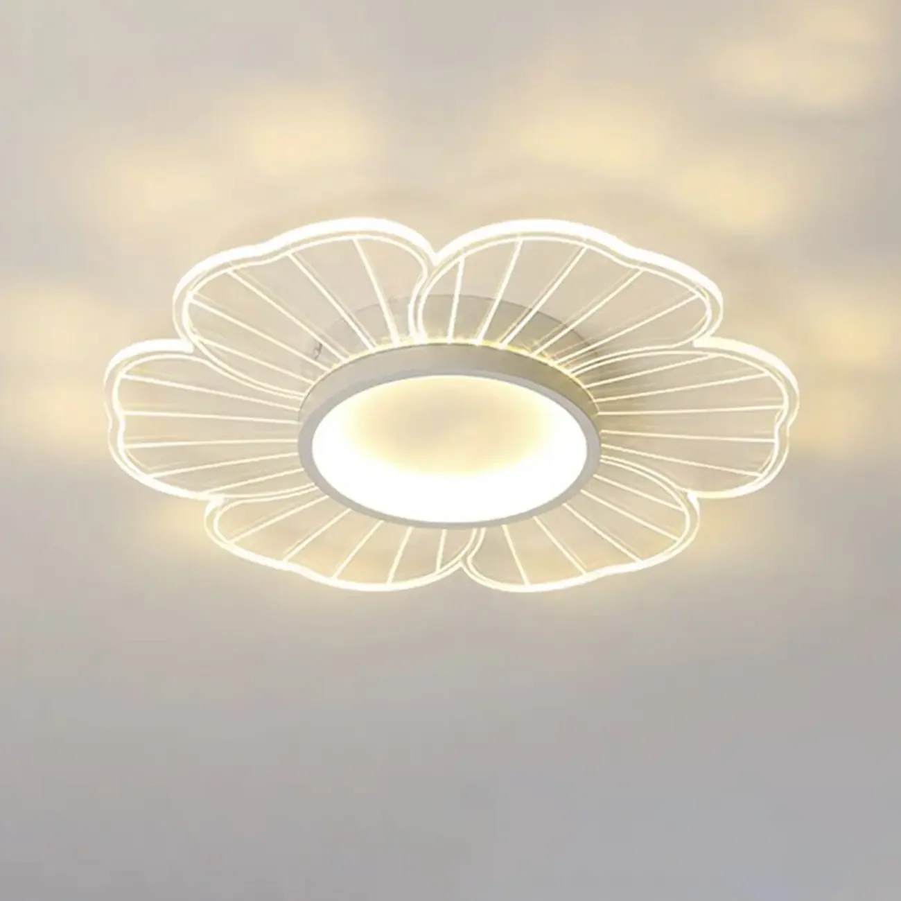 Floral LED Flush Mount Ceiling Light for Residential Use
