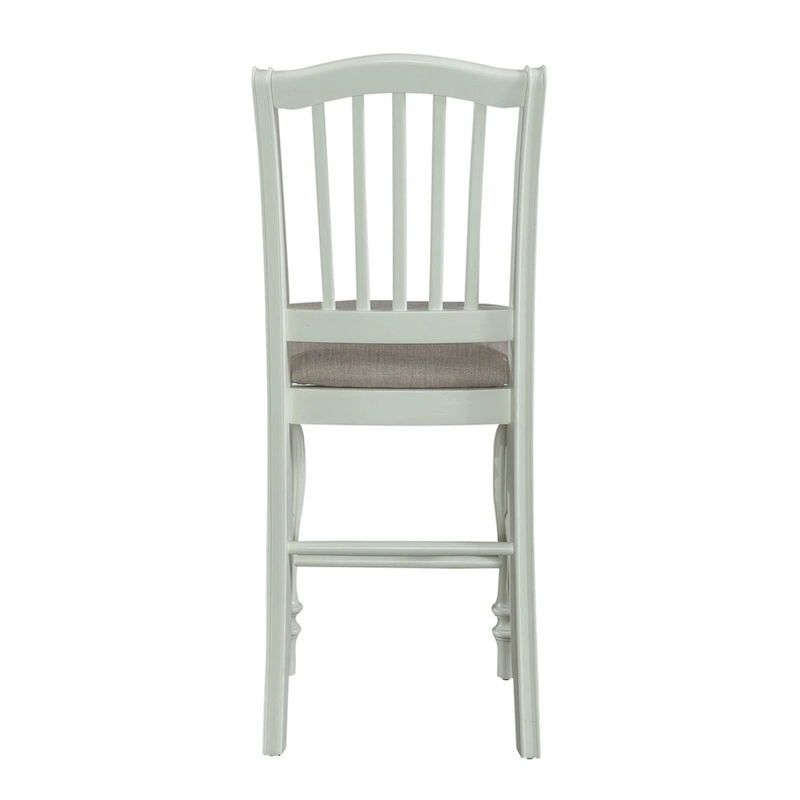 Cumberland Creek Nutmeg White Slat Back Counter Chair (Set of 2)
