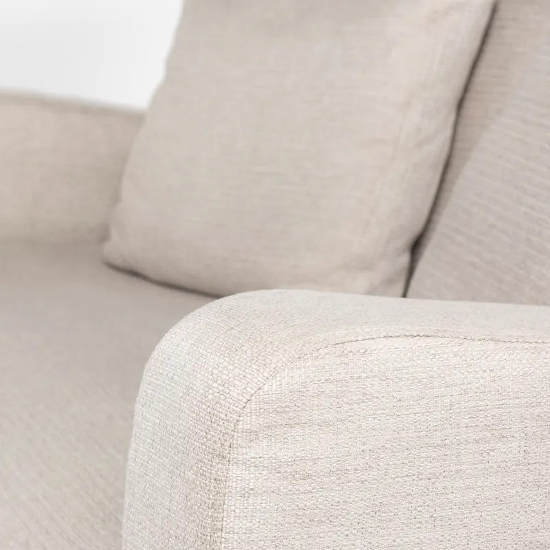 Denly I Beige Slipcover Two Seater Sofa