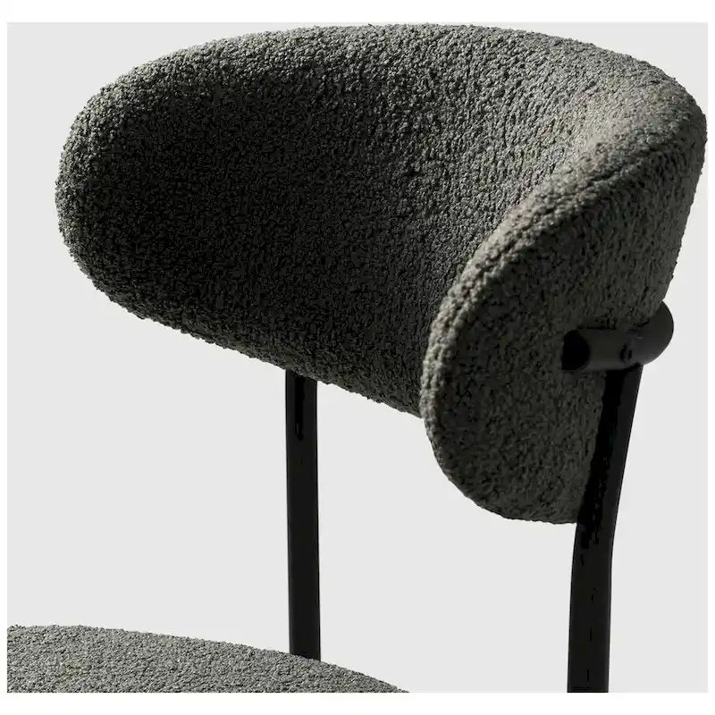 Bayville Mid-Century Curved Back Fabric Upholstered Metal Dining Chair (Set of 4)