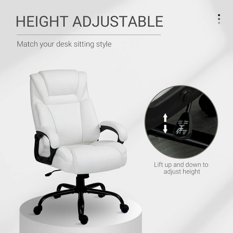 Vinsetto Big and Tall Executive Office Chair 400lbs Computer Desk Chair with High Back PU Leather Ergonomic Upholstery