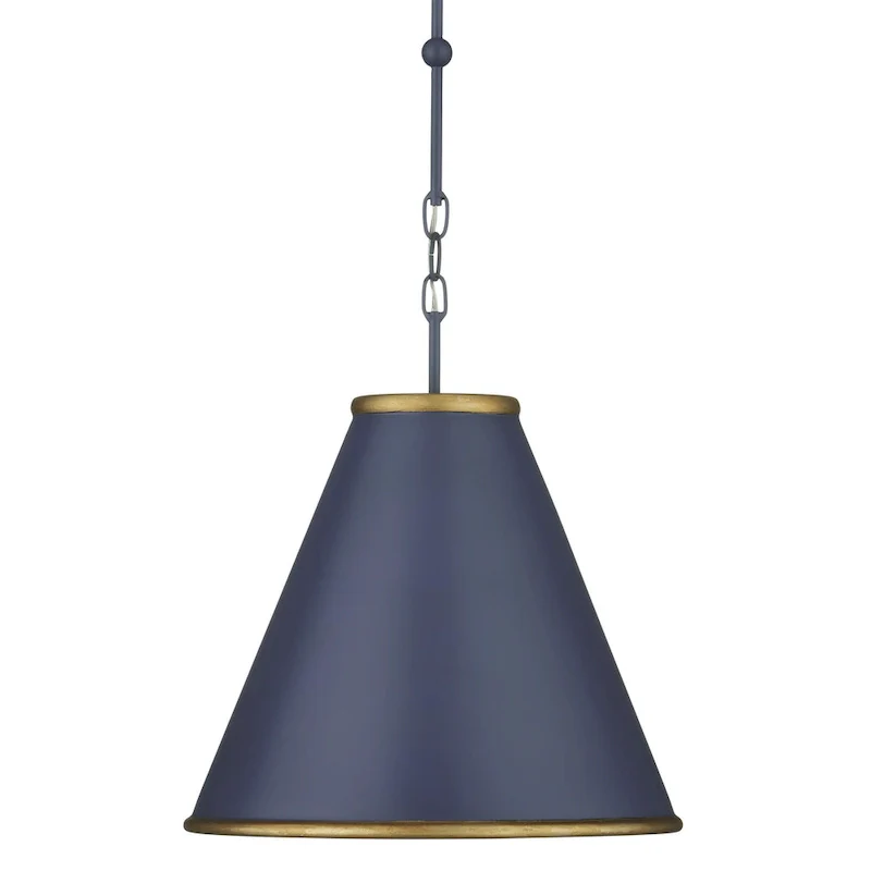 Currey & Company Pierrepont Small Blue Pendant - 18 h x 16 dia