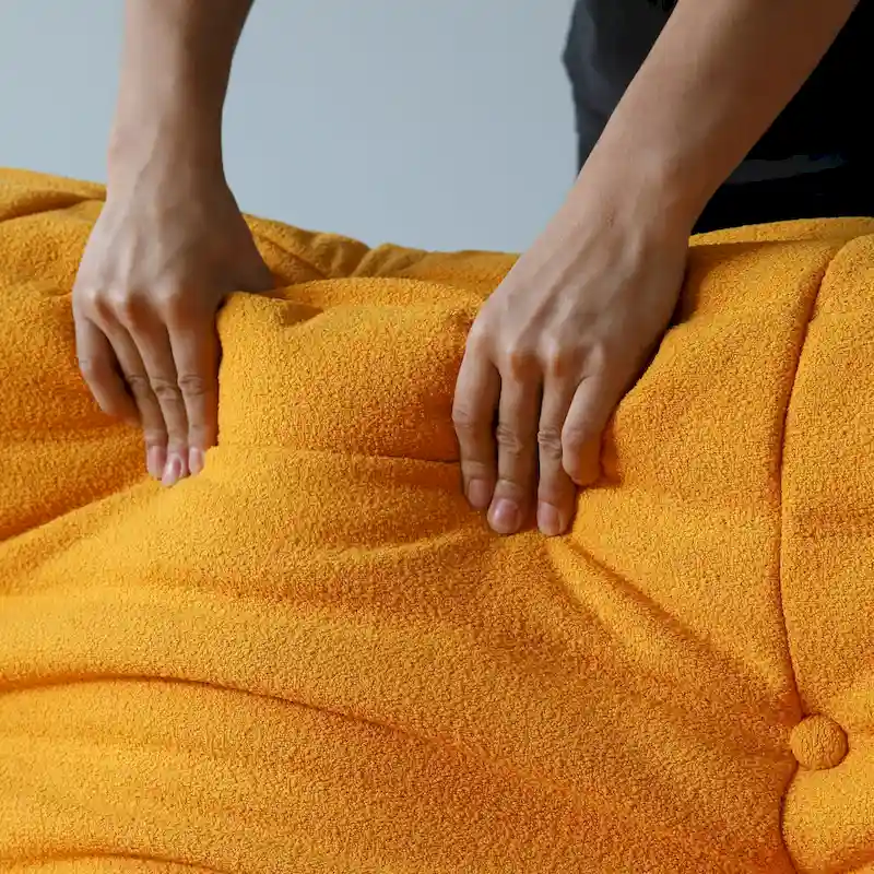 Single Sofa Teddy Fabric Bean Bag Chair