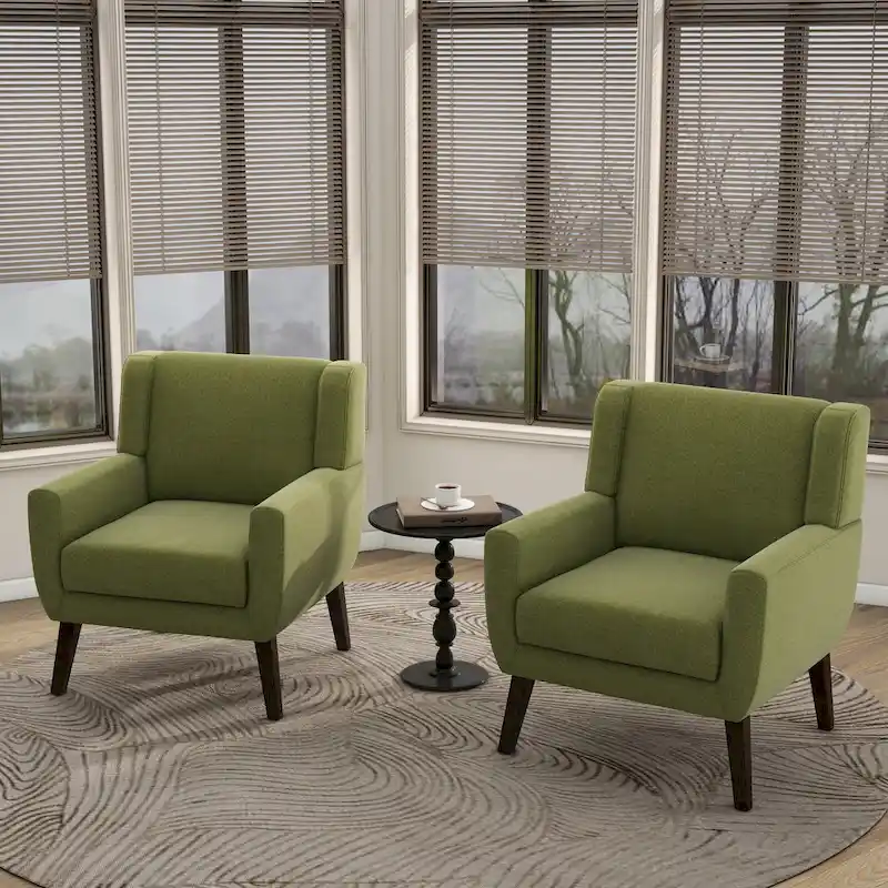 Modern Armchair Upholstered Accent Chair Set of 2