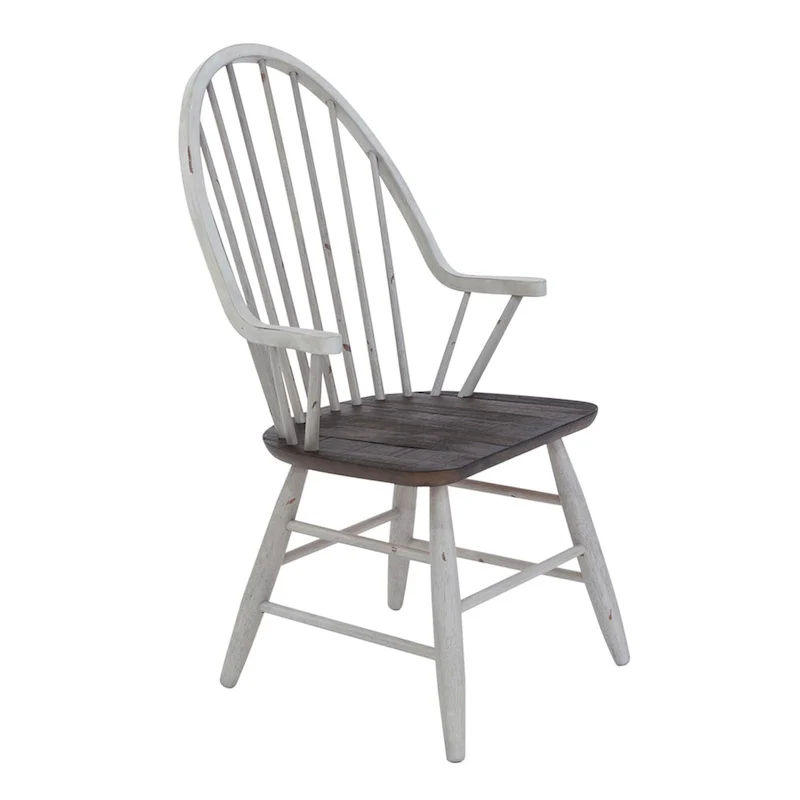 Farmhouse Two Tone White Optional 7 Piece Trestle Table Set