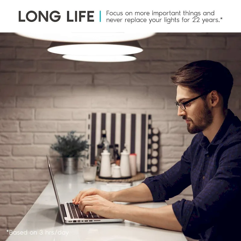 Luxrite A19 LED Light Bulbs 100W Equivalent Dimmable, 1600 Lumens, Enclosed Fixture Rated, Energy Star, E26 Base 4-Pack