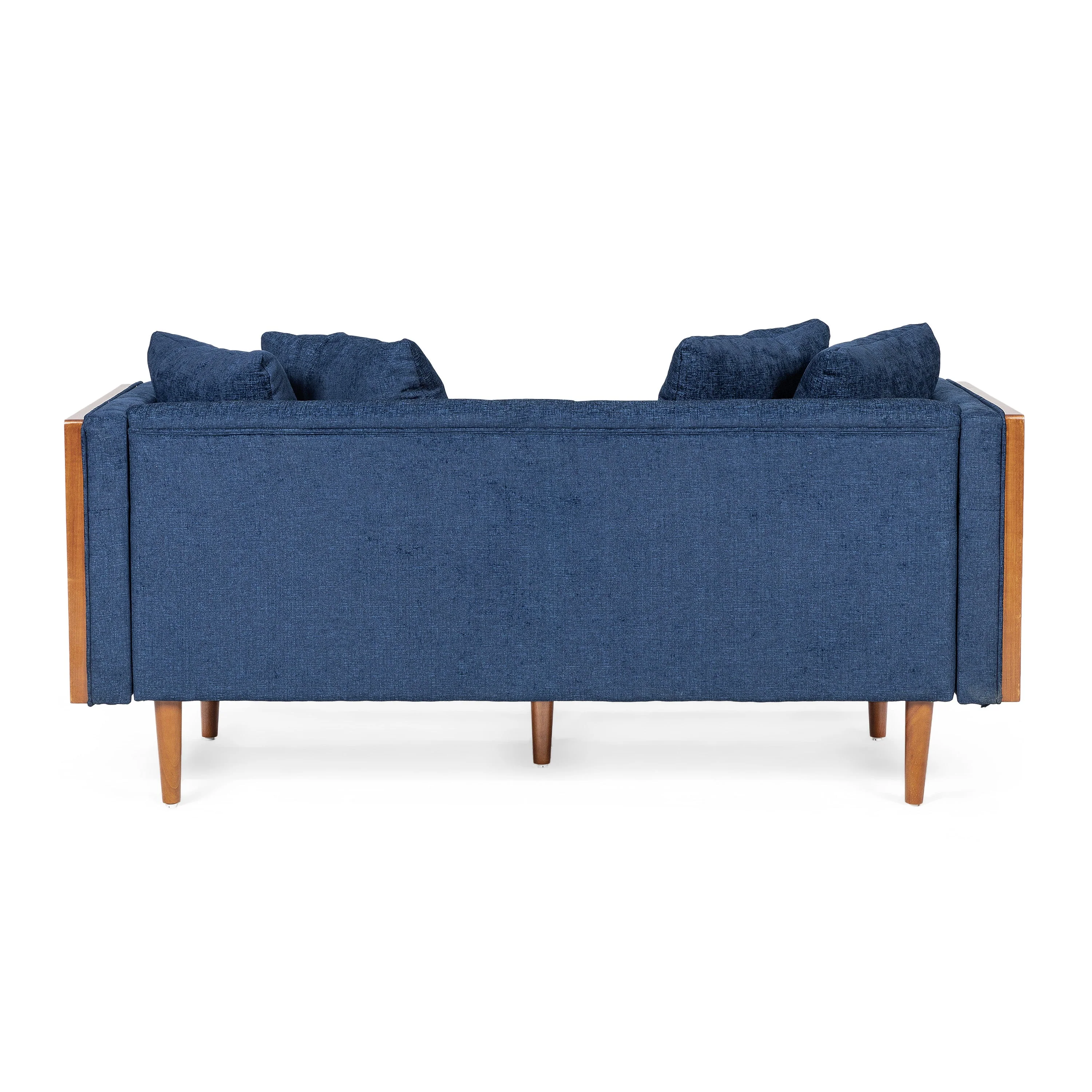 Mid-Century Modern Button-Tufted Loveseat