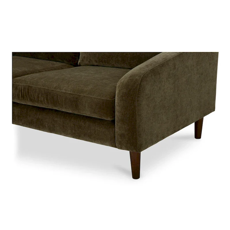 NADAAL STUDIOS Drew, Sectional with Reversible Chaise, Dark Brown - 98 X 59.2 X 33.5