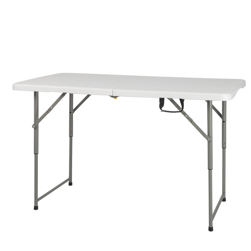 4 ft. Plastic Adjustable Height Folding Table