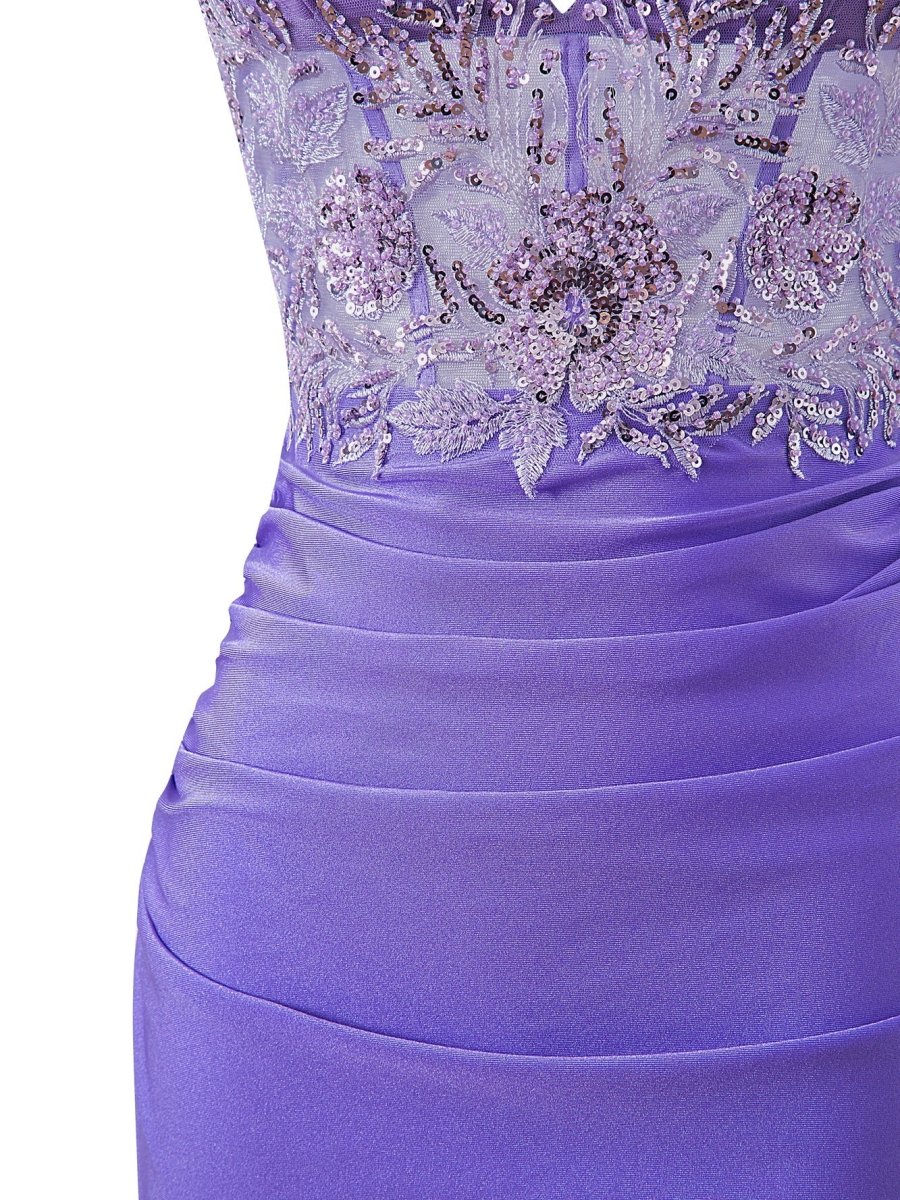 Sheath Short V Neck Jersey Homecoming Dress