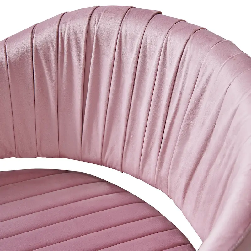 Modern Gold Office Chair Velvet Task Chair Swivel Height Adjustable Computer Chair