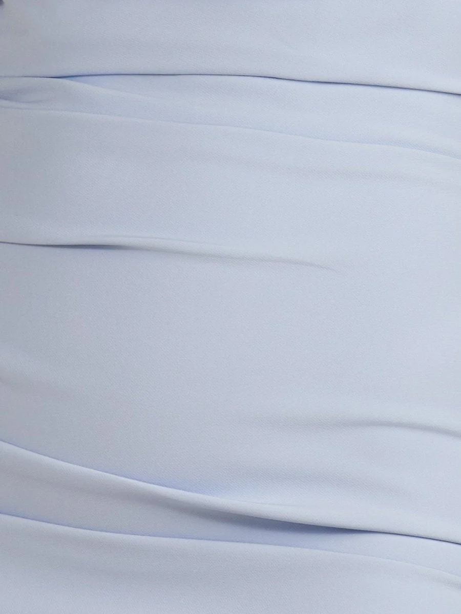 Sky Blue - Strapless Spandex Bodycon Homecoming & Cocktail Dress With Slit