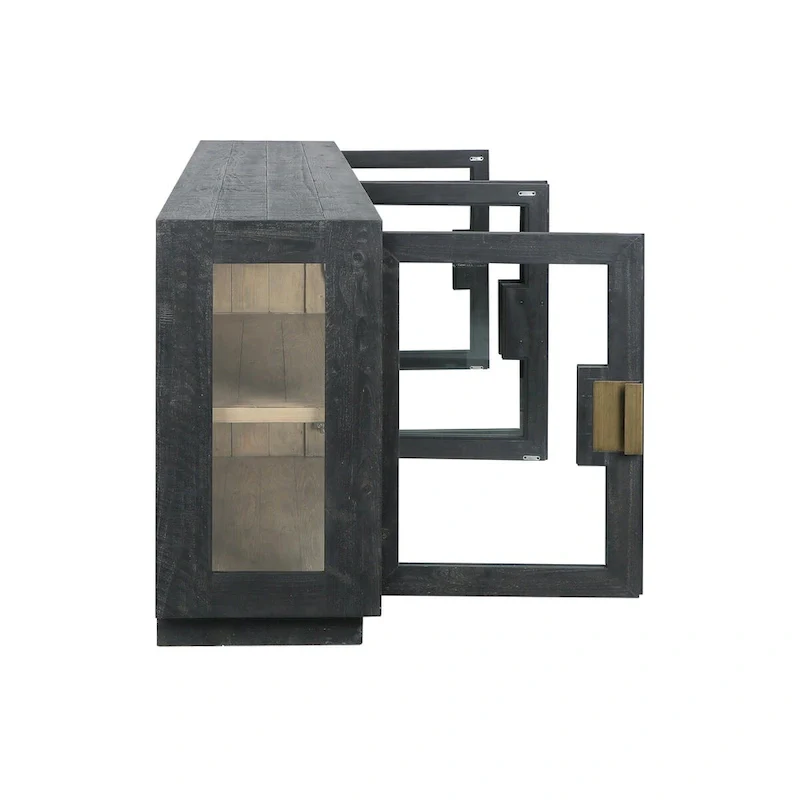 Classic Home Larson 90 Glass Reclaimed Pine Sideboard