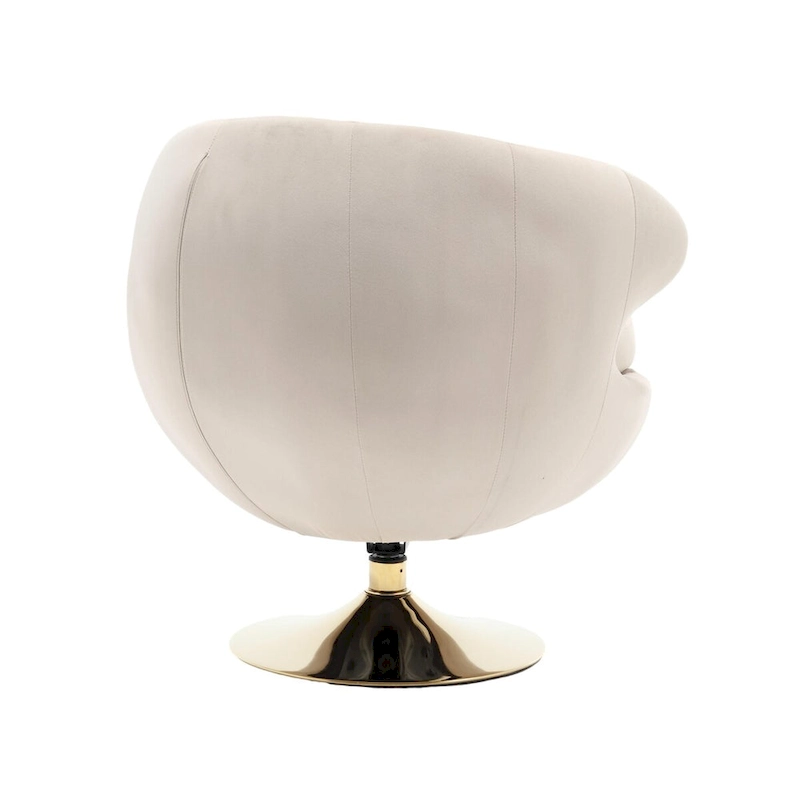 HOMEFUN Velvet 360 Degree Swivel Left Cuddle Barrel Accent Chairs