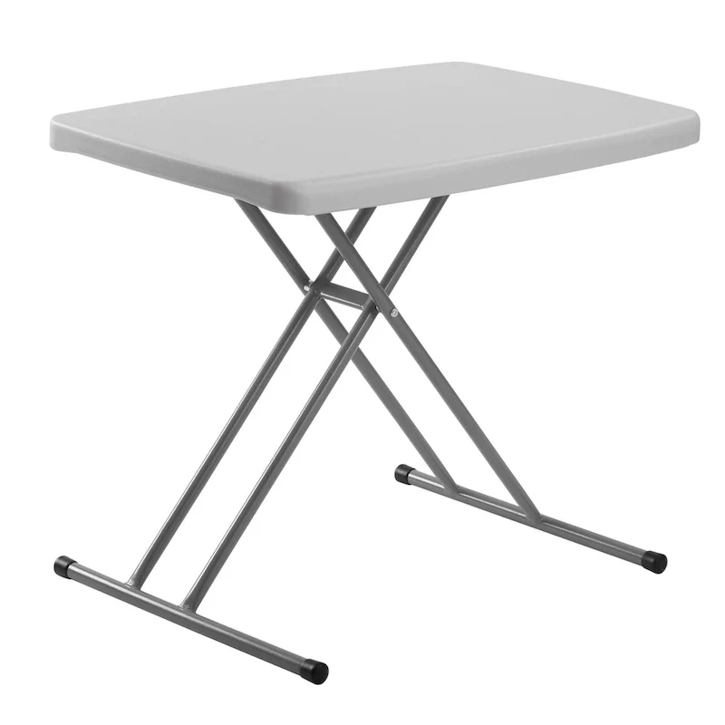 Commercialine 20 x 30 Height Adjustable Personal Folding Table, Speckled Grey