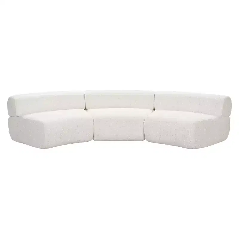 ModernLuxe Modular Sofa Curved Sectional Sofa Compressed Cloud Couch, No Assembly Needed