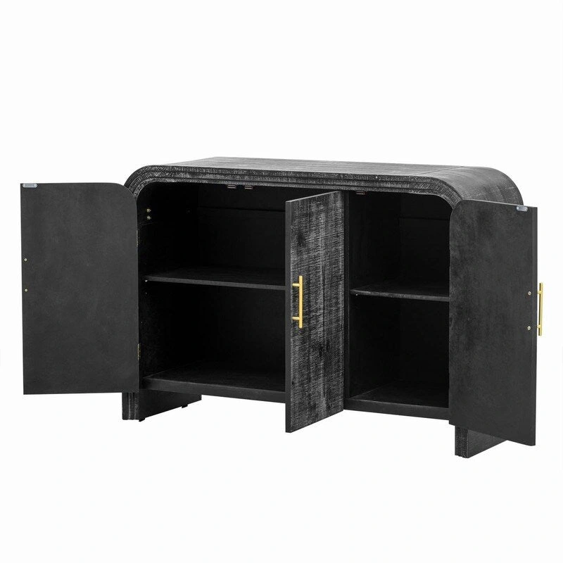 47.2 W Sideboard with Gold Handles and Adjustable Dividers - N/A