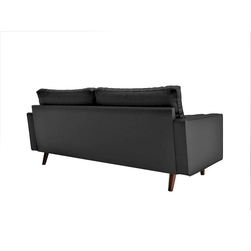 US Pride Lopez Faux Leather Mid-century Modern Sofa