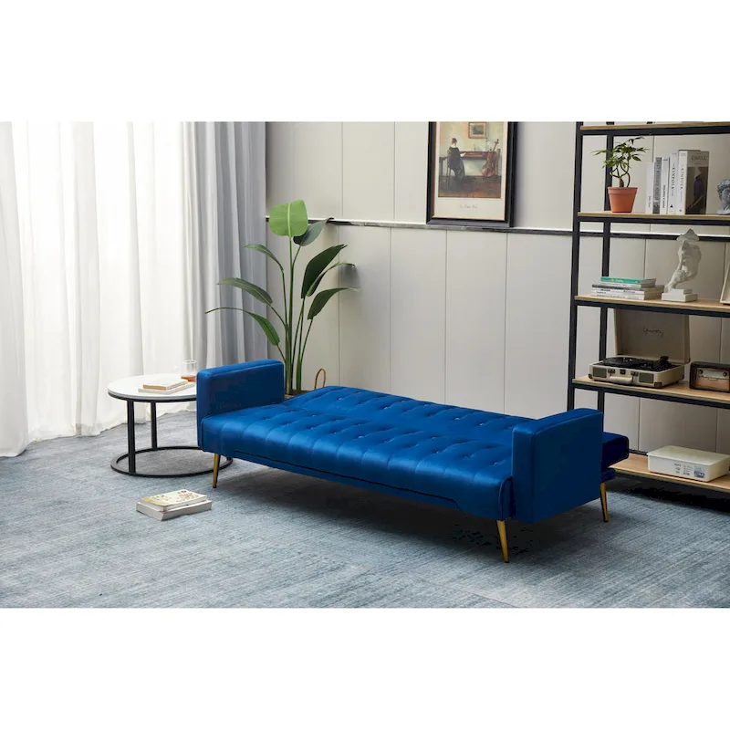 75 Wide Tufted Velvet Convertible Sleeper sofa