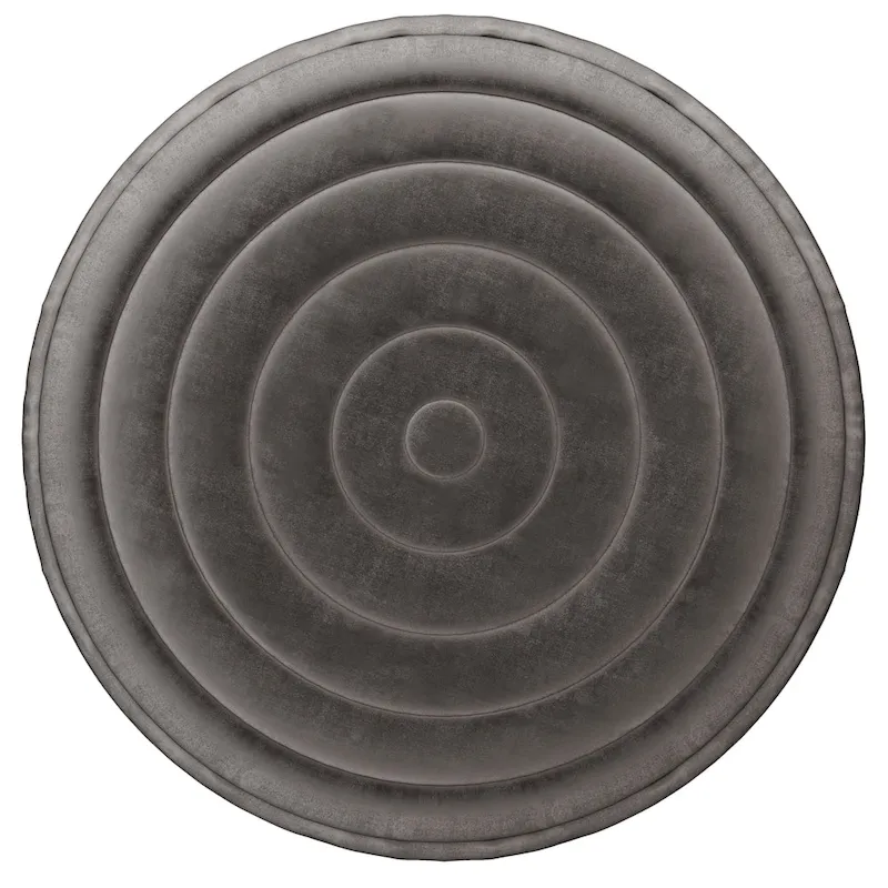 WYNDENHALL Anna Boho Round Pouf in Velvet Fabric