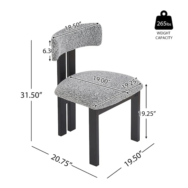 Astura Upholstered Dining Chairs, Iron Frame, Set of 4 by Christopher Knight Home