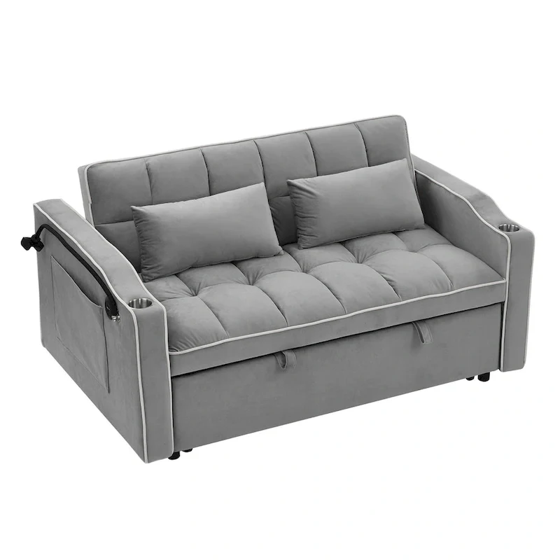 55.51 inch versatile foldable sofa bed in 3 lengths