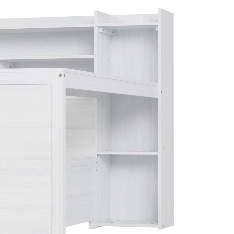 Twin Daybed with Shelves, Trundle & Desk