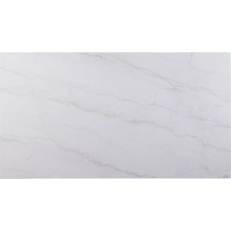 Rectangular Marble Dining Table in White and Weathered Espresso