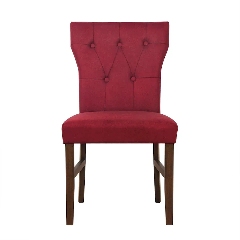 Button-Tufted Dining Chair - Red/Blue/Dark Grey - Single
