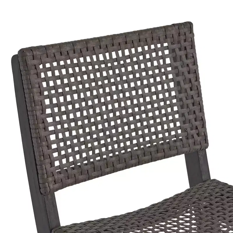 Polaris 4pk Acacia Wood Folding Barstools Dark Gray - Christopher Knight Home: Weather-Resistant Patio Seating
