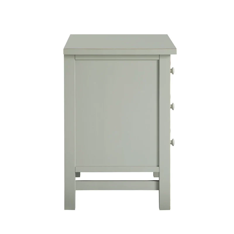 Antique White / Antique Gray 4-Drawer Distressed Wood Nightstand – Single